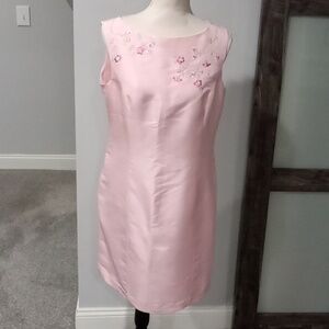 Pure & Simple A Way Of Life 100% Silk Sleeveless Sheath Dress Size 12